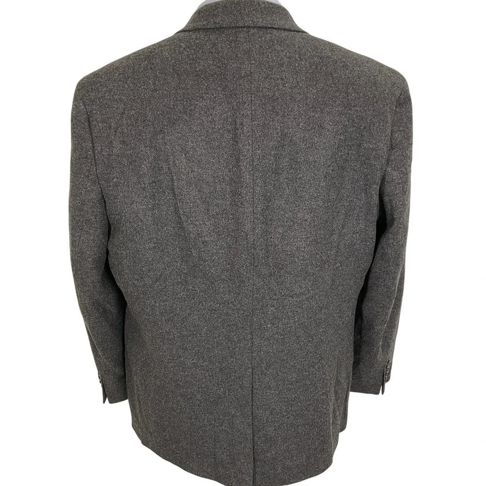 Lauren Ralph Lauren Blazer Mens 43R Charcoal Gray‎ Wool Silk Cashmere Jacket